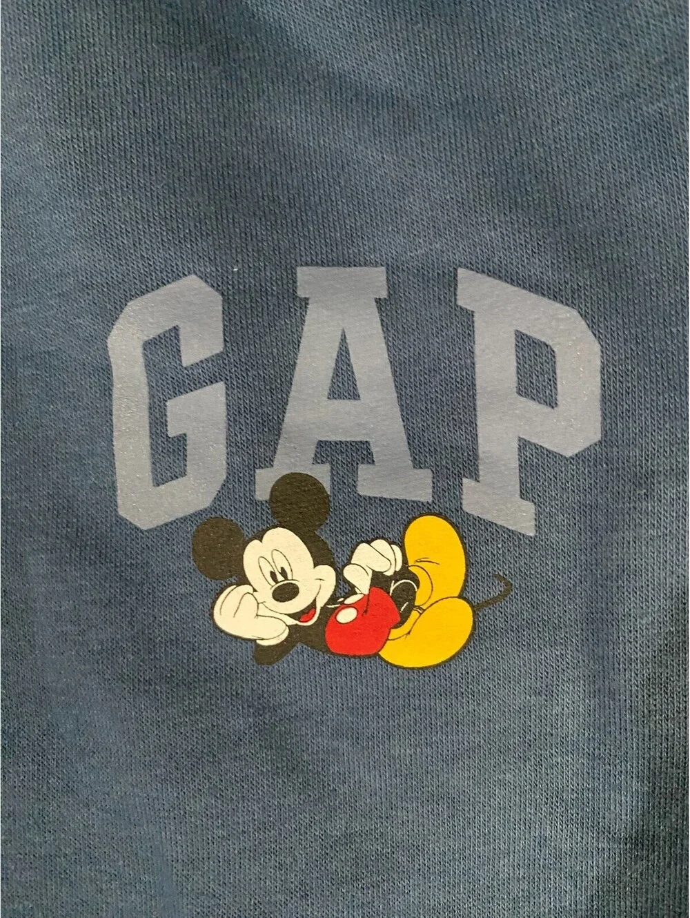 Gap x Disney Joggers Pants Unisex Adults L Blue Cotton Mickey Mouse Athleisure